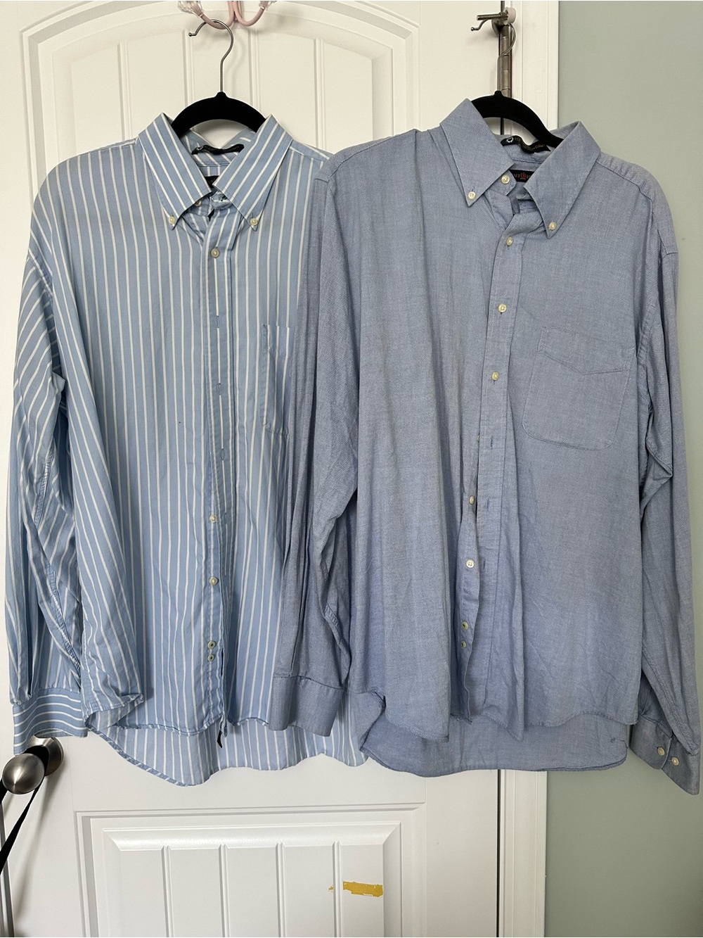Tommy Hilfiger Men’s Light Blue Button-Down Shirt - Classic Oxford & Striped